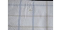 Nappe coton vintage signée Primrose Bordier à motifs jacquard